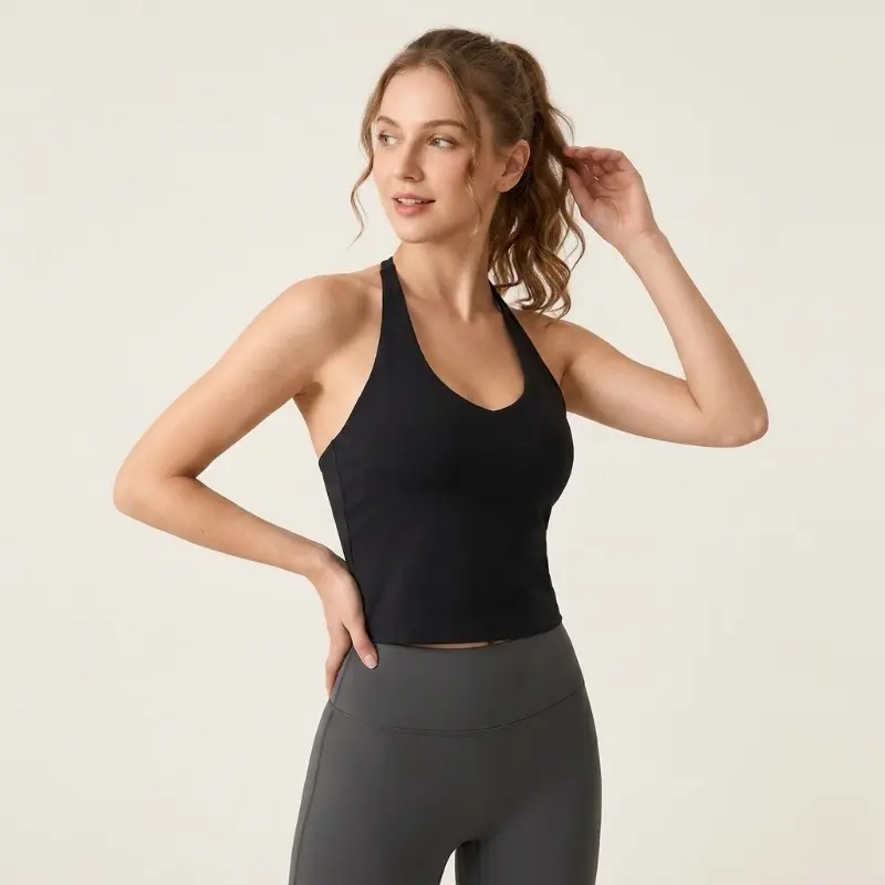 High-Intensity Cross-Back Yoga Bra: Women's Padded, Shockproof Sports Vest - Pilates & Fitness Back-Enhancing Top