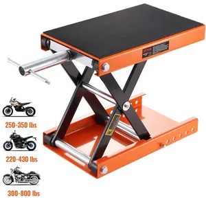 Motorcycle Lift, 1100 LBS Motorcycle Scissor Lift Jack with Wide Deck & Safety Pin, 3.7"-13.8" Center Hoist Crank Stand, Steel Scissor Jack for Street Bikes, Cruiser Bikes, Touring Motorcycles