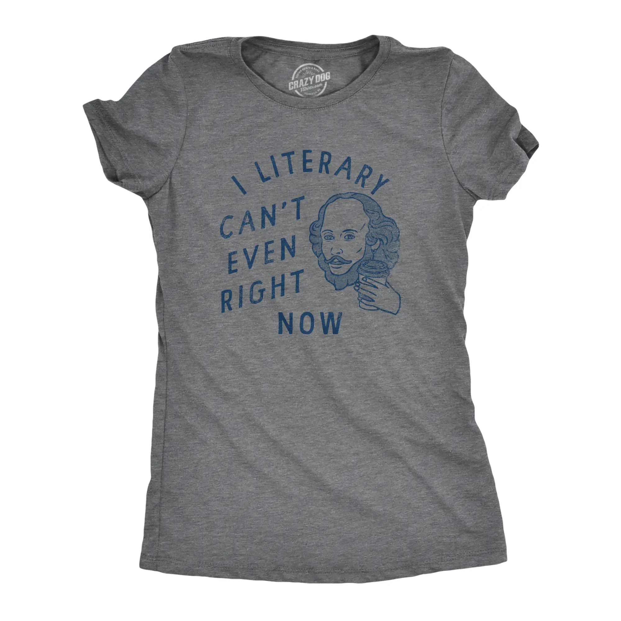 Womens I Literary Cant Even Right Now T Shirt Funny Nerdy Shakespeare Literature Joke Tee for Ladies Funny Womens T Shirts Cute Vintage Fashion Casual Ladies T-Shirt Gift Sarcastic Tops for Women Funny Nerd Top Dark Grey