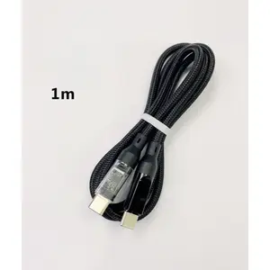 Braided Charging Cable with  Power Display, High-Speed Type-C Charger Cord