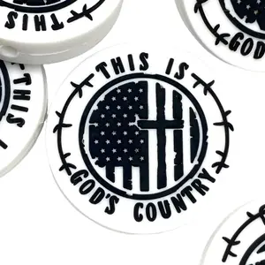 This Is God's Country Focal Beads - Faith Bead | God & American Flag Crafting & Beading DIY
