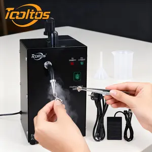 TOOLTOS 2L 1300W High Pressure Steam Cleaner for Jewelry & Dental Lab Cleaning with Exhaust Nozzle Foot Switch Beaker Funnels & Power Cable