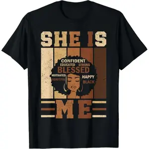 Women's Empowered Black Women Celebrating Short-Sleeve Casual T-Shirt - Strong, Educated Juneteenth Theme, Skin-Friendly Soft Fabric, Artistic Print, Comfortable Fit for Active Lifestyle