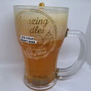 Handcrafted Glass Beer Mug Candle with Comfortable Handle and Unique Design for Home or Party or Gift