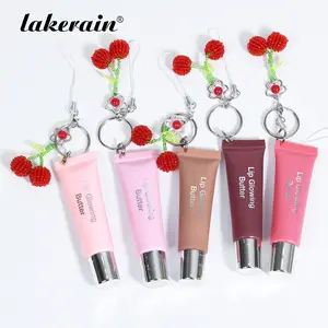 Peptide Lip Glowing Butter, Plumping Lip Gloss, Buttery Tinted Lip Balm, Long-lasting Lip Oil Lip Tint, Long Wear with Radiant Sheer Color, Deep Moisture, Hydrating, Keychain Design, Fast Fuller Lips, Suitable for All Skin Tone