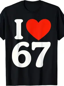 Classic 67 Meme I Love Six Seven Retro T-Shirt - V