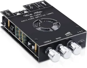 Audio Amplifier Board, ZK-1602T Bluetooth 5.0 Power Amp for Home Speakers 2.0 Channel 160W+160W Stereo Mini Amplifier Module TDA7498E Chip W/TB, USB, AUX, DC 15-36V