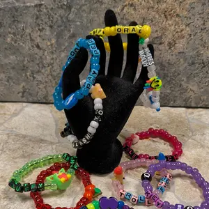 Filthy Kandi Bracelets Raver Rebel Statement Jewelry with Bold Colors & Unique Designs for Festival Wear Pack of 10