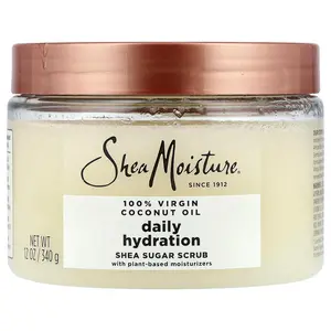 SheaMoisture Daily Hydration Shea Sugar Scrub, 100% Virgin Coconut Oil, 12 oz (340 g)