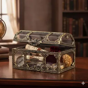Multi-Layer Jewelry Organizer Box, Portable Transparent Storage for Small Items, Creative Display Case for Home Decor, Jewelry Box with Compartments, Jewelry Armoire Organizer