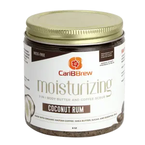 Coconut Rum - Moisturizing Haitian Coffee Scrub - 6 oz