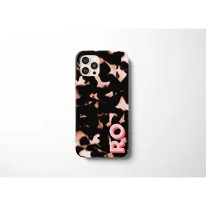 Personalised i , Custom Side Corner Monogram i 14 Pro , Classy Custom Initial i 11 12 13 14 15 16 17 Pro Max luminous technology Vintage Wireless Charging Festive Bow Anti-drop Case retro luxury Pattern collage design burgundy polka moon motif i̇phone  ca