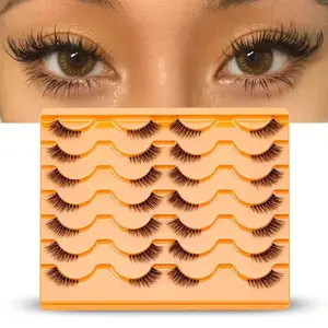 14 Pairs Half-Eye Lashes, Wispy Lashes, Natural Look for Everyday Makeup, Enhance Your Look Instantly, Reusable, Perfect for Daily Use