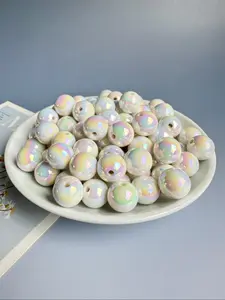 16 mm Resin Beads, Loose Beads for Necklace and Bracelet DIY Jewelry Silicone Accessory Kit, Jewelry Making Accessories Bead Set, Handmade Crafts Supplies, DIY Mixed Beads, DIY Galaxy Beads, Diy Beading Accessories