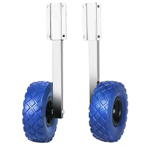 GARVEE Launching Wheels 300LBS Boat Stainless Steel Transom Launching Wheel Dolly With 10 Inch Wheel Set, 12 Inch Diameter Pressurized Wheels, Can Support up to 600lbs