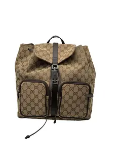 Pre-owned GUCCI Vintage GG Monogram Canvas Drawstring Backpack/XS01609010/9010