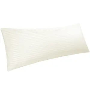 PiccoCasa Microfiber Body Pillowcases, Breathable&Soft Durable Striped Pillowcase with Envelope Closure, 20" x 60" Khaki