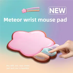 New Star Creative Cartoon Silicone Wrist Support Mouse Pad, Large Non-Slip Desktop Mat, Office Home Gaming Ergonomic Keyboard Pad