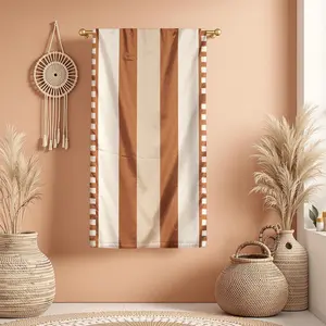 1Pc Striped d Fabric with Brown and White Tones Bathroom Hand Towel Bath Towel, Multiple Size Microfiber Towel, Ultra-Soft Quick Dry and Absorbent Polyester Large Bath Towel, Unique Home Decorative Kitchen Towels,