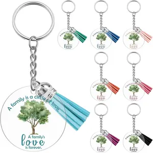 Household daily necessities Vadaka 8Pcs Keychains Bulk Family Key Chains Bulk for Mom Dad Daughter Son Christmas Keychain for Families Home Themed Ornament Reunion Gathering Party Gift Birthday Christmas Inspirational Gifts
