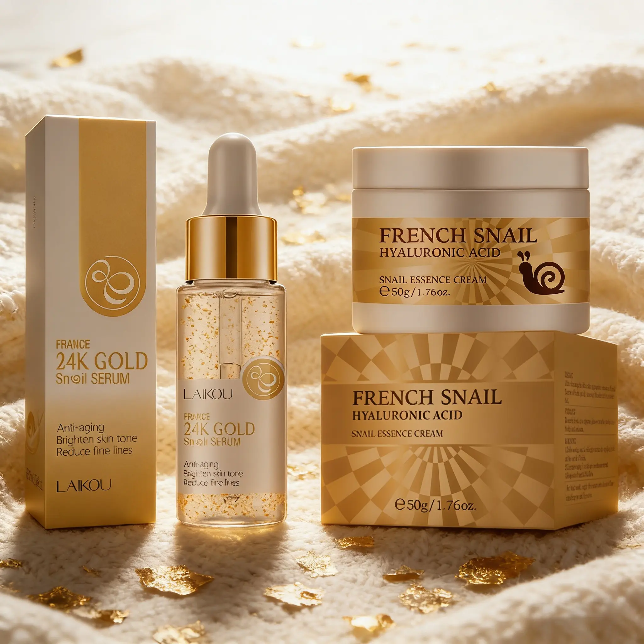 GOLD SNAIL 美容液 15本セット snail skincare products set - TikTok Shop