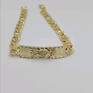 LA SANTA MUERTE bracelet Gold-plated 8"inches the grim reaper bracelet plain