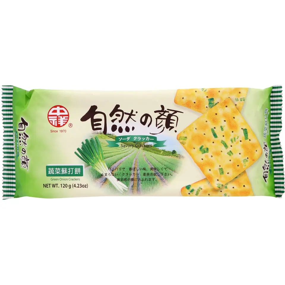 Chung Hsiang Natural Series Savory Wheat Flour Vegetable Soda Crackers Combo - Assorted Flavors, Crunchy Snack, 4.94oz, Room Temperature Storage Friendly Chung Hsiang Natural Series Savory Wheat Flour Vegetable Soda Crackers Combo - Assorted Flavors, Crunchy Snack, 4.94oz, Room Temperature Storage Friendly
