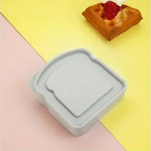 1pc Bento Boxes, Sandwich Containers, Sandwich Containers for Lunch Boxes Plastic Toast Shape Food Storage Sandwich Box with Lid, BPA Free and Reusable, Microwave & Dishwasher Safe, for Family or Adults, Kitchen Supplies