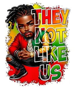 Juneteenth Inspired "They Are Not Like Us" DTF Transfer for T-Shirts, Hoodies, Tote Bags