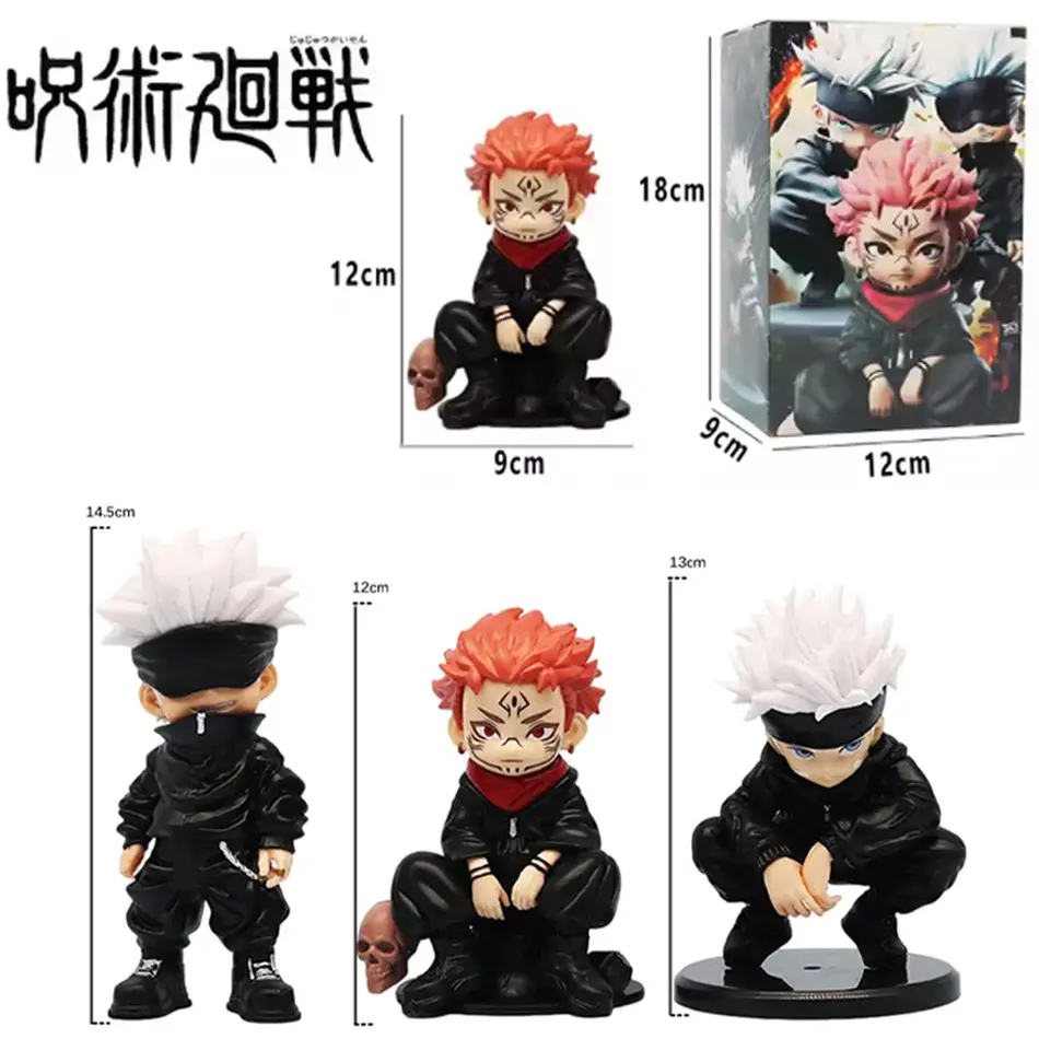 Jujutsu Kaisen PVC Action Figures, 15cm 3-Style Collection - Satoru Gojo, Lord of the Curse Sukuna Figurine Model Doll Toys for Hobbies & Collecting