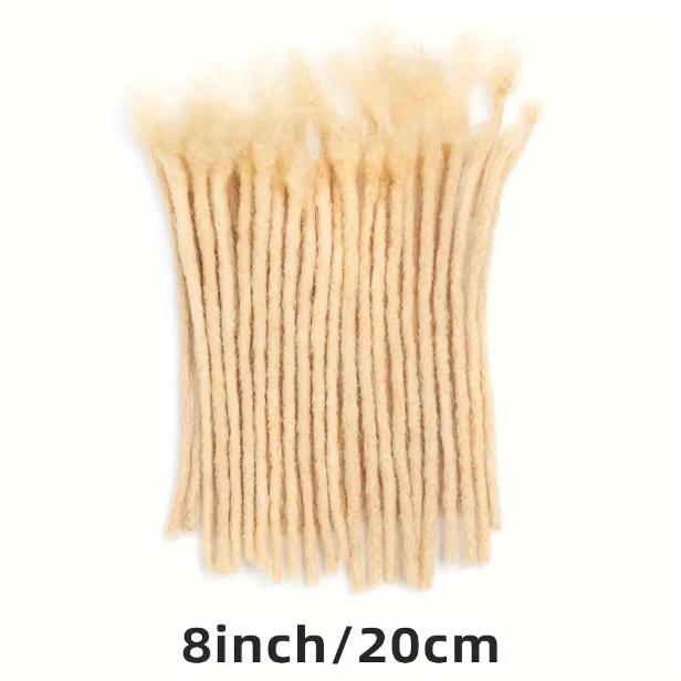 Colored Human Hair Dreadlock Extensions | 0.6cm Width Fully Handmade Locs for Men & Women | Can Be Dyed, Bleached & Curled | Perfect for Halloween, Christmas & Daily Looks