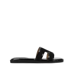 PRIMAH FLAT SANDALS IN WIDE - Patent/Black