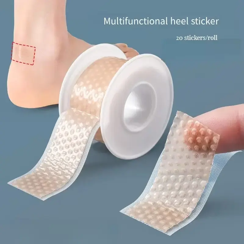 2 Rolls Silicone Gel Blister Bandages - Transparent Heel Protector Tape for ft, Hands, Toes, Anti-Friction Athletic Sports Tape, Soft, Flexible, Breathable Shoe Pad to Prevent Blisters, Unisex, Transparent Tape