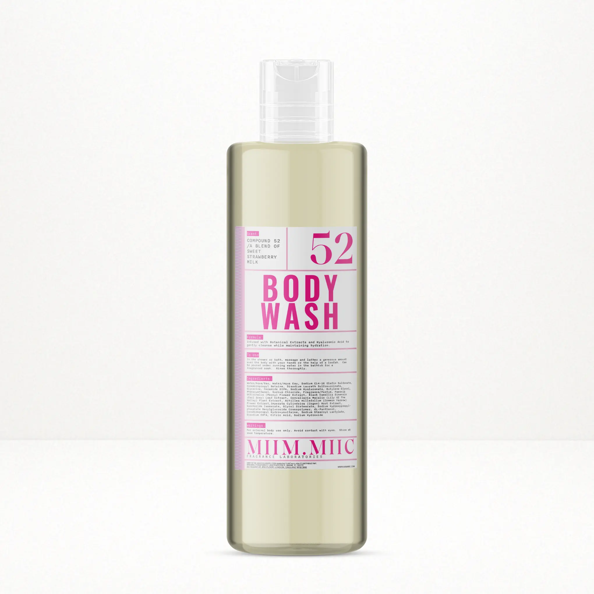 No 52 SWEET STRAWBERRY MILK Deep Hydrating Body Wash