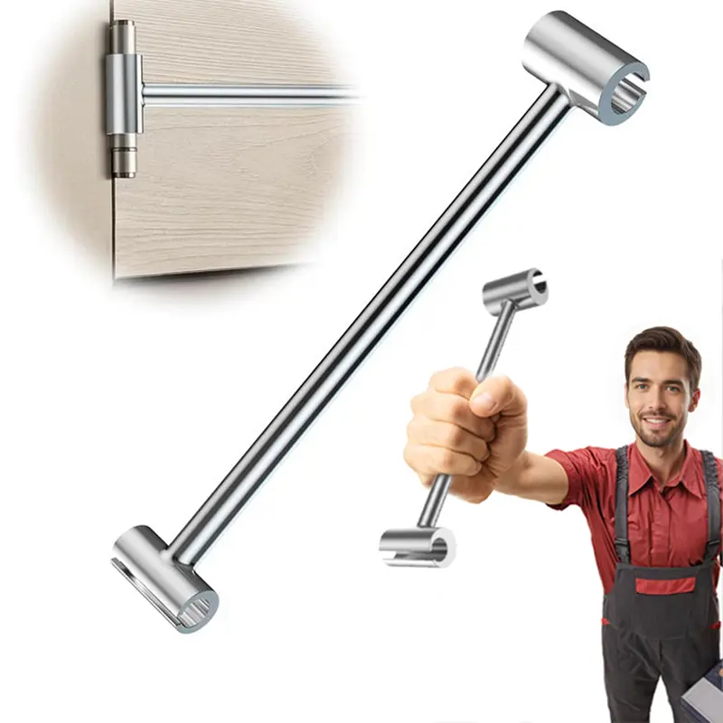 Fathers Day Gifts Door Hinge Adjustment Tool, 14-19mm Hinges Gap Adjusting Wrench, Upgraded Door Henge Repair Tool, Door Gap Tool for Flag Hinge Steel Double-Ended Door Henge Repair Wrench Fathersdaygift