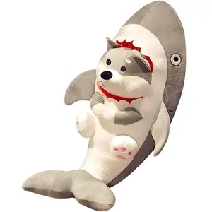 Big Stuffed Animal Dog Shark 27.5in, Large Shark Plush Toy Cute Plushies, Super Soft Plush Pillow, Kawaii Plush Pillow Funny Softest Birthday Gift