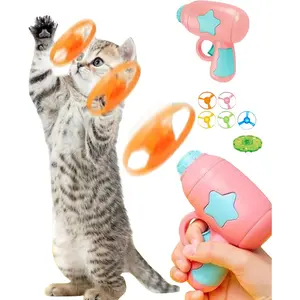 Bamboo Dragonfly Catapult Launcher, Interactive Cat Toy & Outdoor Flying Saucer Blaster, Glowing LED Dragonfly Catapult for Pet Exercise & Night Play, Fun Gift for Hobbyists & Pet Lovers