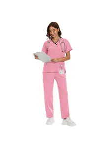 Thin Quick-drying Nursing Home Uniform Female Work Clothes Set Spa Beauty Salon Short-sleeved Trousers Hand Washing Clothes Set