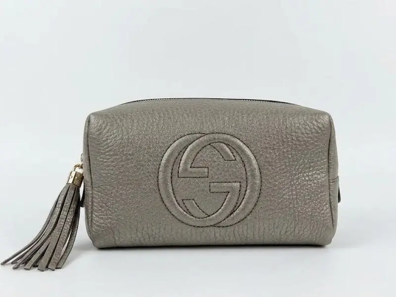 Pre-owned GUCCI Leather Clutches & Wristlets Soho Cosmetic Pouch 4000044296496