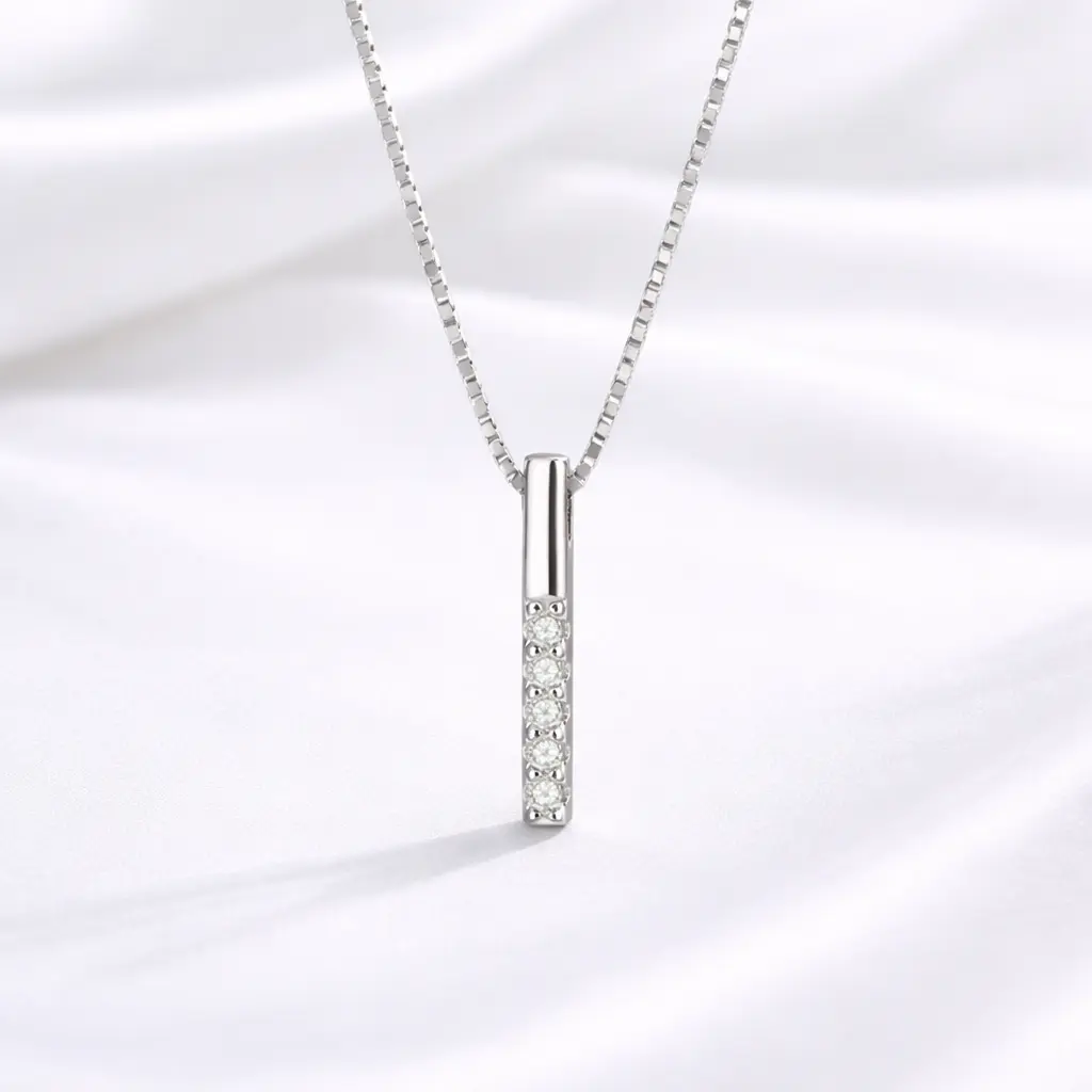 Lexy Moissanite Necklace S925 0.05 CT - Round Cut - Lore Jewelry