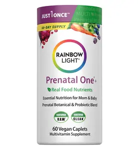 BIG SALE 2026!!!  Rainbow Light Prenatal Multivitamin One + for Women | 60 Caplets | Essential Nutrition for Mom & Baby | Real Food Nutrients | Prenatal Botanical & Probiotic Blend