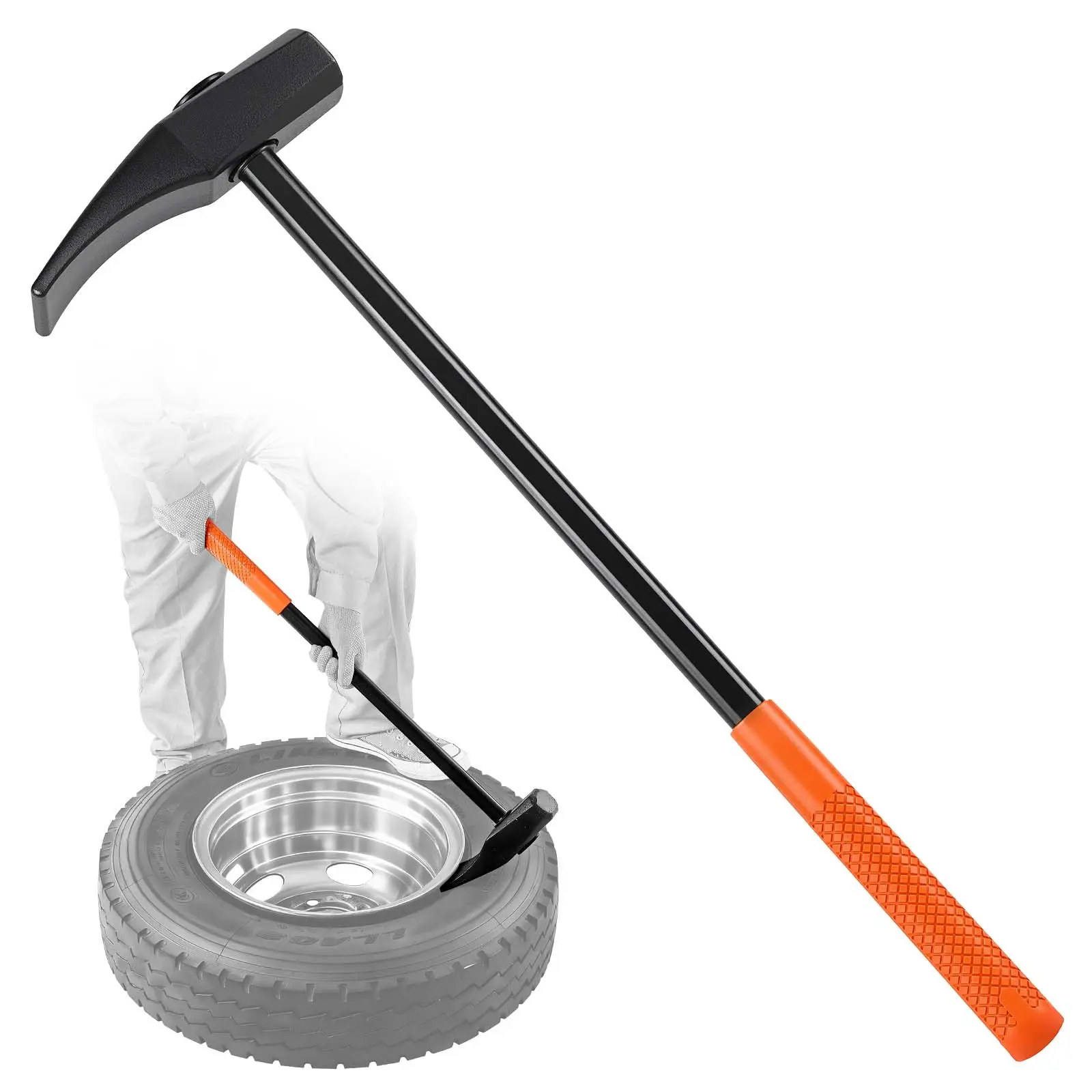 【DealsForYouDays】VEVOR 32-in Handle Tire Bead Breaker Wedge Kit, Heavy-Duty Duck-Billed Cast Iron Head Hammer, Industrial Tire Repair Tools for Cars, Trucks, Automotive Maintenance Tools