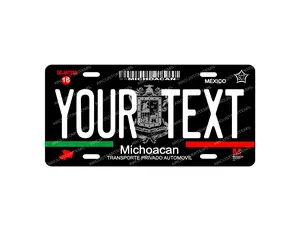 Personalized License Car Plate Placa de Michoacan Personalized License Car Plate Placa de Michoacan