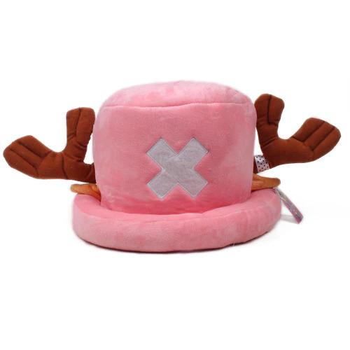 Chopper Hat One Piece Anime Tony Tony Chopper Cosplay Plush Cap Manga Reindeer Costume Monkey D. Luffy Straw hat Pirates Great Gift for Weebs Cotton Menswear