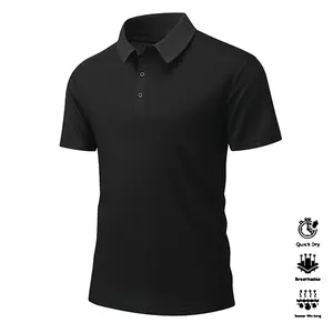 Men's Quick-Dry Polo Shirt - Casual Short-Sleeve for Golf Tennis & Equestrian - Comfortable Sports Wear for Parties Vacations & Travel - Available in Various Colors - Breathable & Versatile