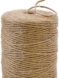 Natural Jute Twine 600 Feet Long Twine String for Crafts Gift Wrapping Packing Gardening Crochet Knitting Macrame Decor (Brown 2mm * 600feet)