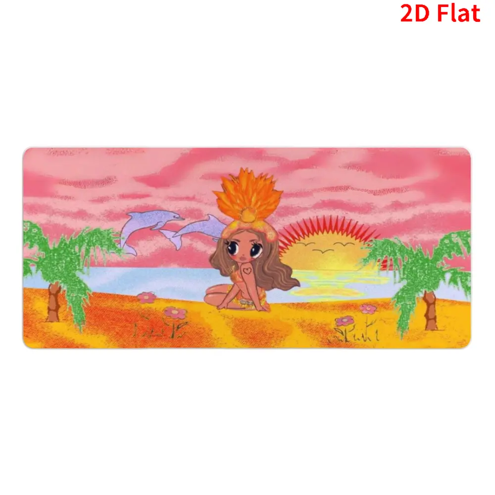 Vintage Cartoon Desk Mat,Large Gaming Mouse Pad for Cozy & Spooky Desk Decor,Aesthetic Girl Extended Gaming Mouse Pad