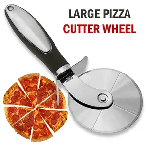 Pizza Cutter Wheel – Stainless Steel Kitchen Pizza Slicer with Ergonomic Handle, Easy to Cut & Dishwasher Safe