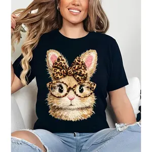 Cute Bunny Unisex Tshirt, Easter Bunny Sweatshirt For Women, Bow Rabbit Hoodie, Animal, Easter Gift, Unisex Sweater Pullover Tee