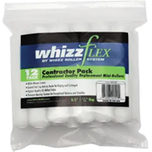 212 MAIN Whizz 44540 No-Shed Paint Roller Cover, Domed Ends